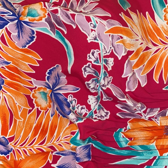 HP🎉1PC seeker Suit swimwear Floral Rouched Side Oriental Pink Australia 4 - Picture 2 of 9